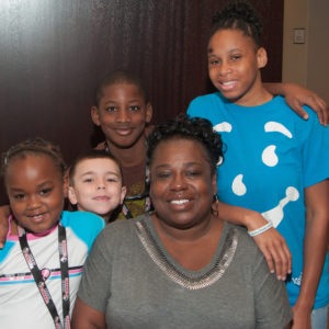 mom and four children