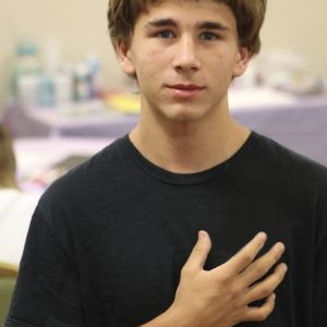 Boy in black shirt