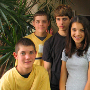 Four teenage kids