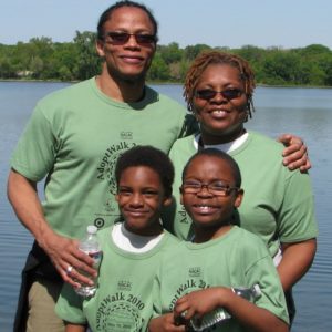 Family of 4 at Lake