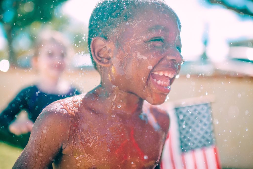 child having fun