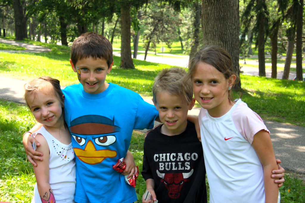 Four kids at park