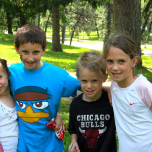 Four kids at park