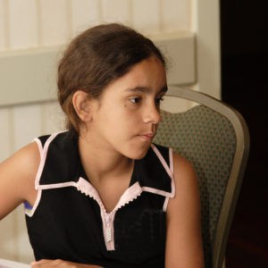 Girl looking to side