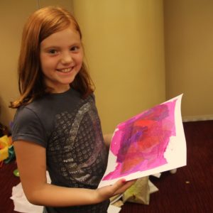 A girl with an art.