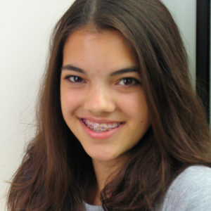 Teenage girl smiling
