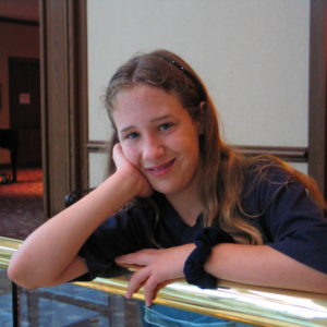 A thoughtful teenage girl