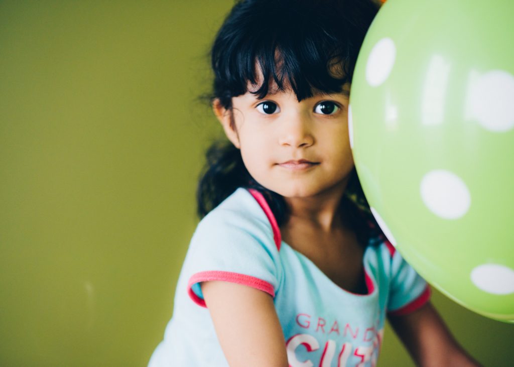 child with ball
