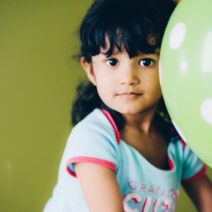 child with ball