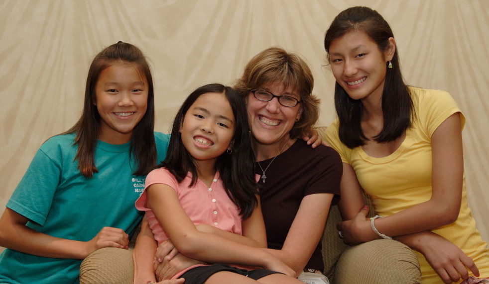 Mother with three daughters