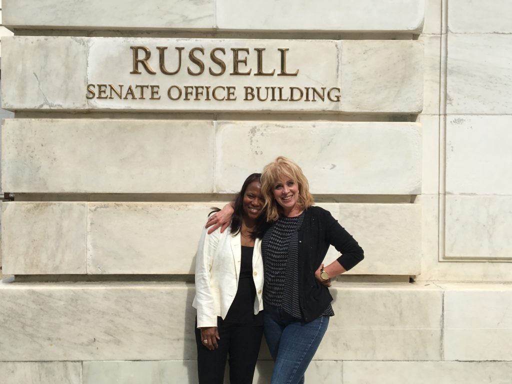 parent advocates at Senate building