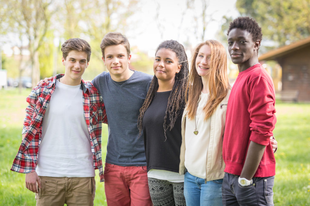 group of teens