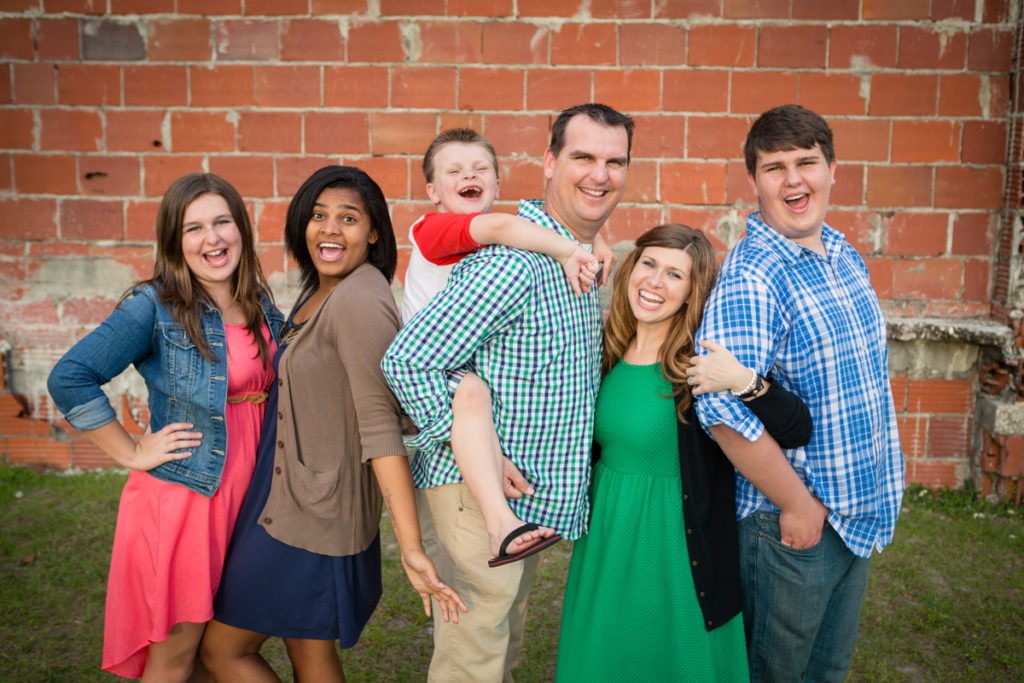 Two parents with four children