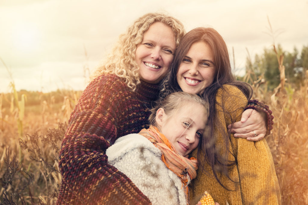 mother and teens