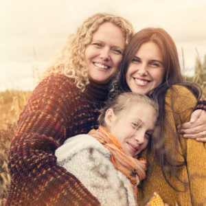 mother and teens