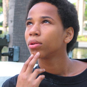 thoughtful teenage boy